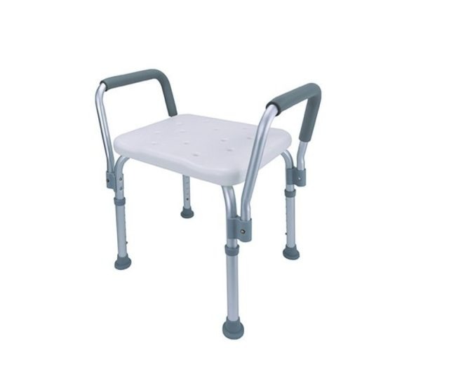 Silla de ducha simple con apoyabrazos