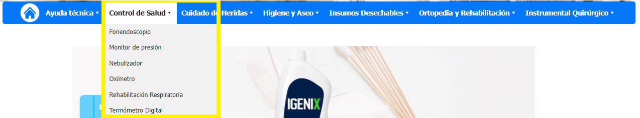 Imagen del menu