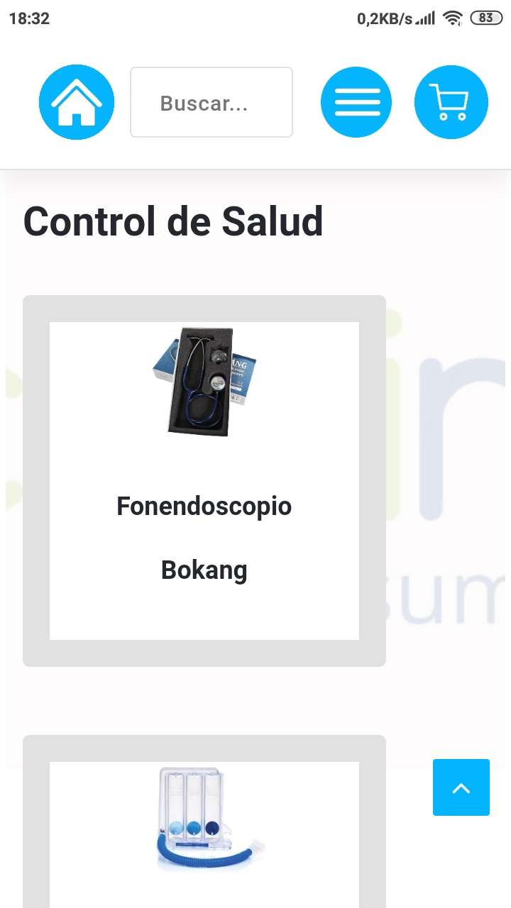 Resultados al presionar Control de salud
